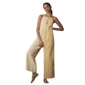 NWT ANTHROPOLOGIE Rita Row Neo Sleeveless Square-Neck Jumpsuit $323 Small Yellow